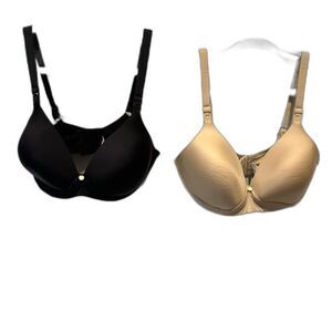 A Pea in the Pod Nursing Maternity Bra Set Black Nude 36D Women 2 Pack Comfort